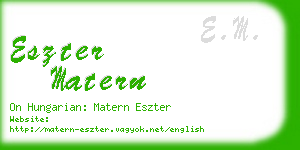 eszter matern business card